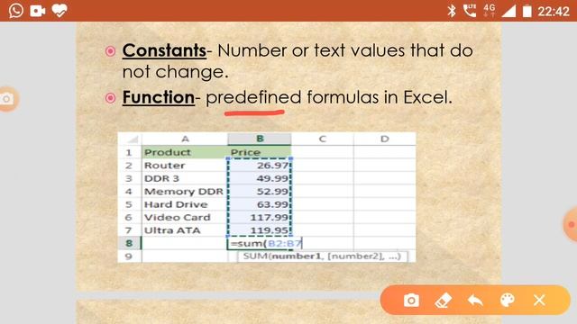 Class 7| Computer| chapter -2| Formulas and functions in excel for class 7th. смотреть онлайн