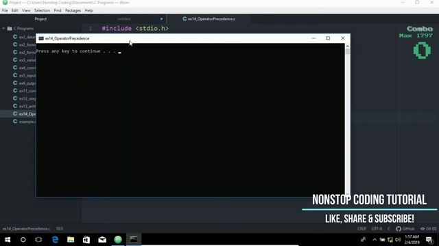 Operator Precedence In C Easiest Way To Use Precedence Operator With Atom Editor In Windows 10 #14 смотреть онлайн