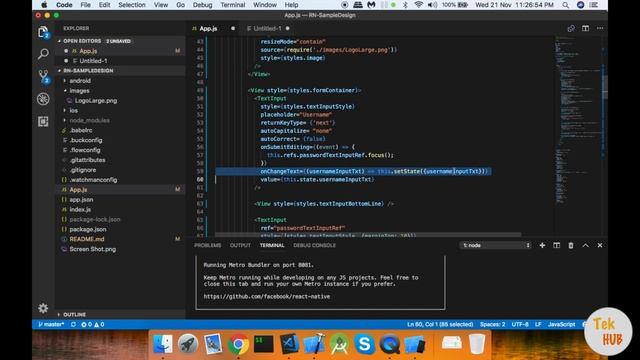 React Native Tutorial #4 - How to design a screen in React Native [Tamil]  |  Tek Hub