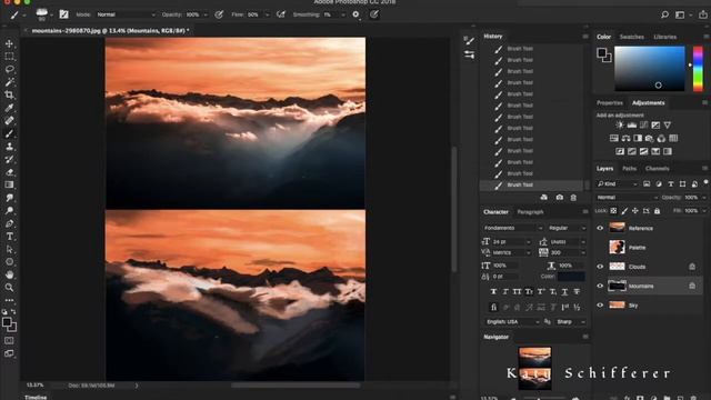 "Orange Sky" Reference Study (#Photoshop #Speedpaint) смотреть онлайн