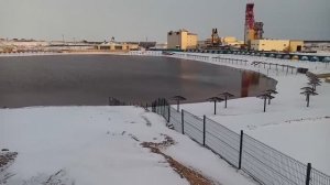 Соль-Илецк. Солёное озеро зимой. Озеро которое не замерзает в морозы
