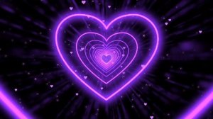 Purple Heart Background?Neon Heart Background | Wallpaper Heart | Heart Tunnel Background [4 Hours]