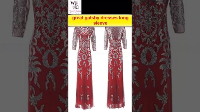 great gatsby dresses long sleeve