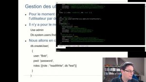 Base de données : MongoDB - Gestion des utilisateurs