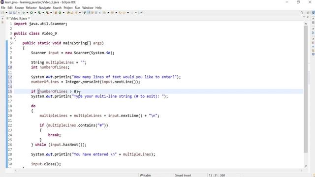 Java 9: Using for loops to get multiple lines depending on the number of times the user specifies. смотреть онлайн