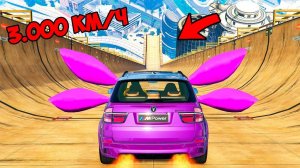 СПУСК БЕЗ ТОРМОЗОВ НА МАШИНЕ ЛУНТИКА ПО МЕГА ТРАМПЛИНУ в ГТА 5 МОДЫ! ОБЗОР МОДА в GTA 5 ВИДЕО