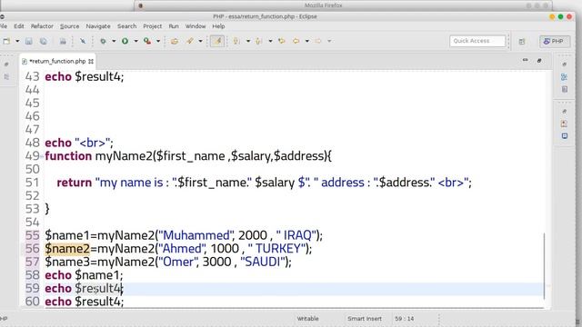 84 PHP scripting language Functions return