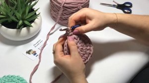 Салфетка из трикотажной пряжи. Мастер класс
