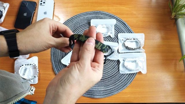 Обзор товара Сменные силиконовые ремешки с принтом для фитнес браслета Mi Band 5 смотреть онлайн