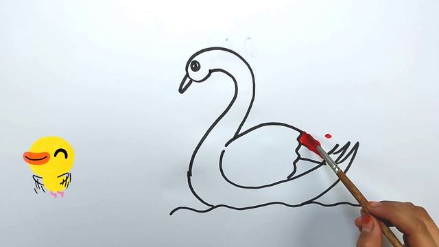 Bolalar uchun oqqush chizish / Drawing a swan for children / Рисование лебедь для детей смотреть онлайн
