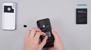 Установка sim1/sim2/microSD в смартфон Doogee X70