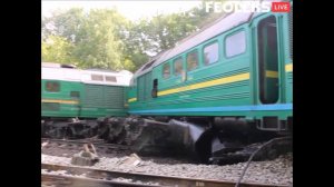 FEOLEKS LIVE • Зіткнення потягу "Київ - Кам'янець-Подільський" та вантажного потягу (27.05.2017)