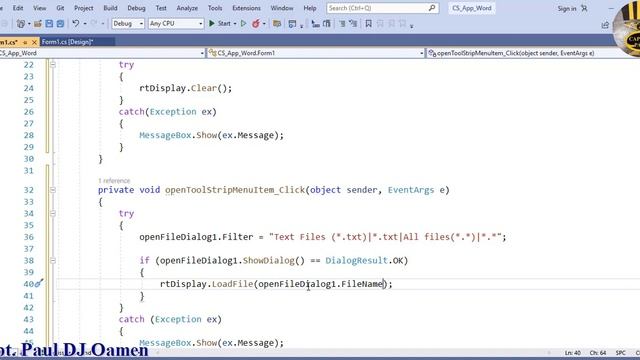 Beginners simple Word Processing Document Created in C# смотреть онлайн