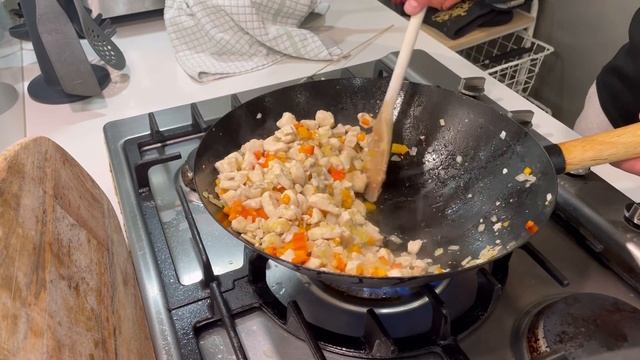 Курица с РИСОМ и ОВОЩАМИ, имбирь, маринованный огурец