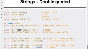 Beginner Perl Maven tutorial: 2.16 - strings in double quotes