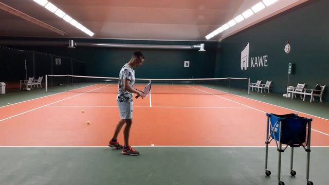 Подача ТОП СПИН в теннисе. Техника, упражнения. Topspin Serve Tennis Lesson.