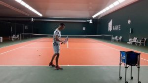 Подача ТОП СПИН в теннисе. Техника, упражнения. Topspin serve tennis lesson.