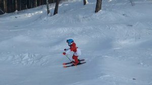 Могул, тренировка 20200201 (контрольный спуск)