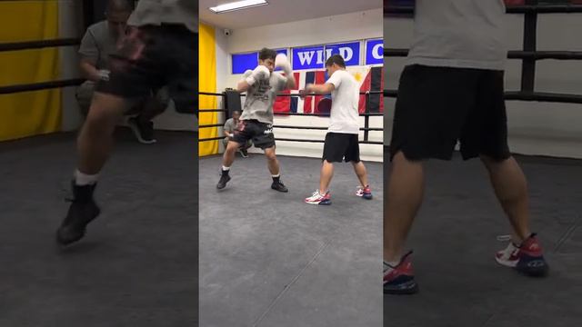 Manny Pacquiao Jr Mitt Work with Coach Marvin