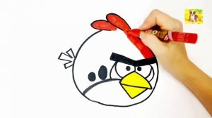 Энгри Бердс.Angry Birds.Мультик рисунок раскраска для детей.