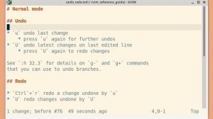 Undo and Redo in Normal mode