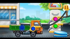ASSEMBLE AND WASH CONSTRUCTION GAMES OF OLD HOUSE MOVING CONTAINER TRUCK | GOKIDS INDONESIA