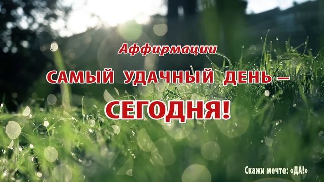 Аффирмации Самый удачный день – СЕГОДНЯ! смотреть онлайн