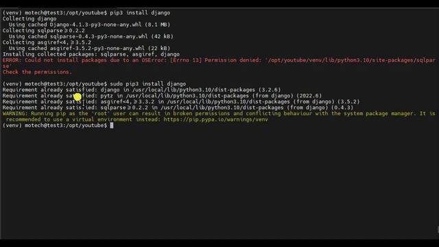 Python virtual environment not installing packages in correct directory - Linux