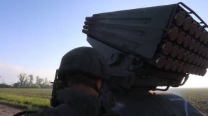 Боевая работа расчетов РСЗО «Град»