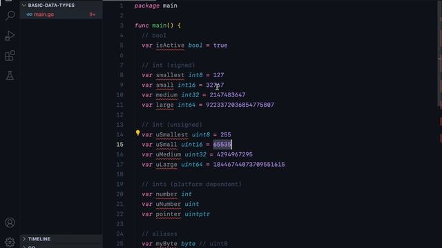 Go basic data types