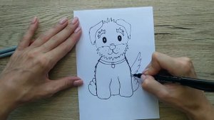 Познавательное рисование для детей с PimkiToys. Видеоурок. Простой рисунок. Собака