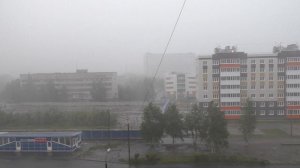 Сильный ливень ,гроза 21.06.2019
