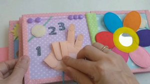 Книжка из фетра и ткани Счет, для малышей от 0 до 3 лет.