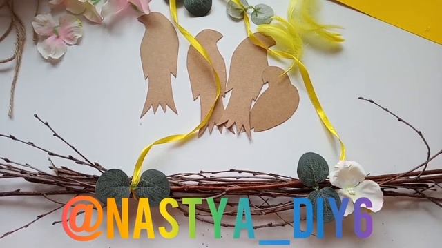ПІДВІСКА СВОЇМИ РУКАМИ. DIY. ДЕКОР. ПТАШКИ НА ГІЛКАХ. смотреть онлайн