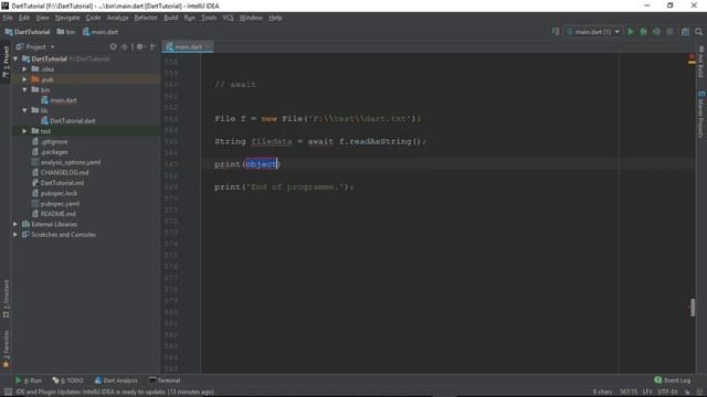 await keyword - Dart Programming смотреть онлайн