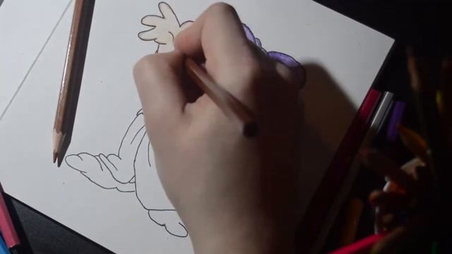 Рисую гномика из мультика дисней Белоснежка и 7 гномов