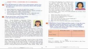 English for Cambodia Book 5 | Chapter 7: Leisure | Unit 2: Leisure in Cambodia taught by Ms. Leaken