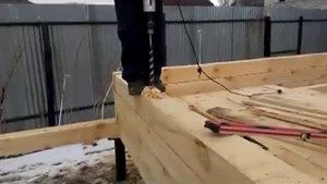 Строительство брусового дома на свайном фундаменте