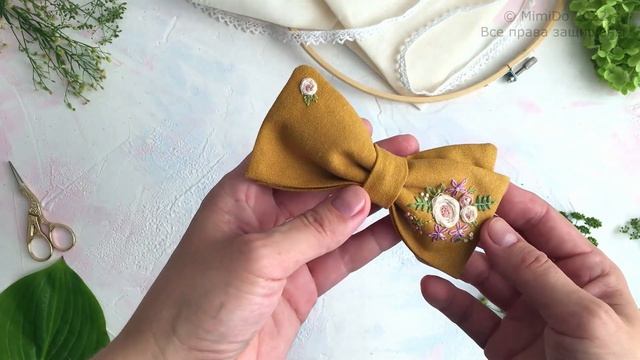 Модная вышивка. Бант и заколочка своими руками|Bow and hairpin - do it yourself смотреть онлайн