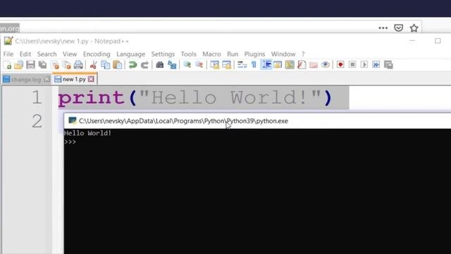 Notepad++ Python