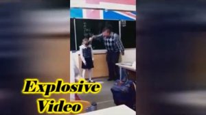 Учитель кричит на ученицу, за что и получает...