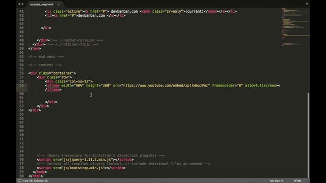 Bootstrap.10 สอนใช้ bootstrap แปะ youtube และแผนที่ในเว็บไซต์แบบรองรับการใช้งานบนมือถือ смотреть онлайн