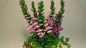 Бисероплетение. Мастер класс.    Цветы из бисера .Вереск из бисера. 1 часть. Пошаговый МК.