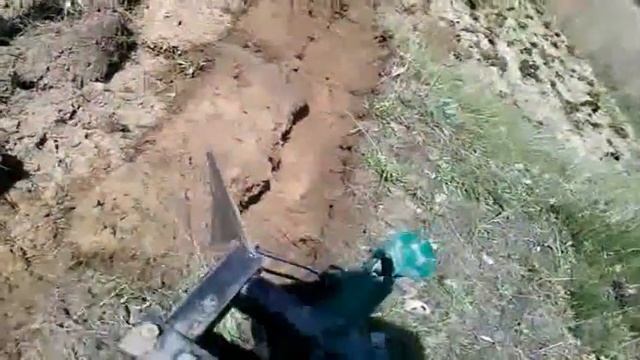 Мототрактор. Вспашка под посадку картошки.
