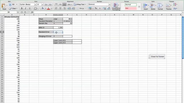 Confidence Interval for Quantitative Data Using Excel смотреть онлайн