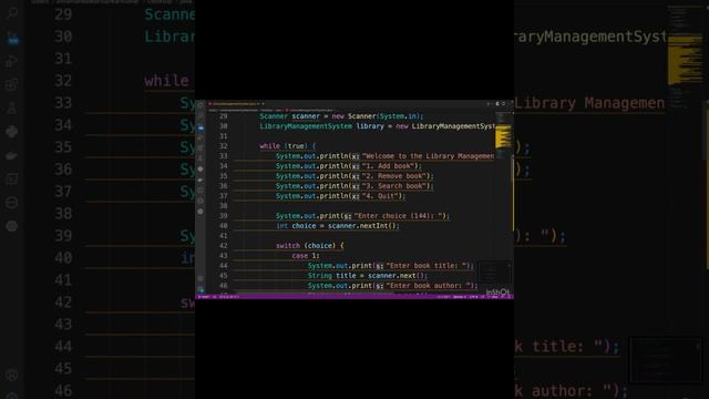 Library management system in java