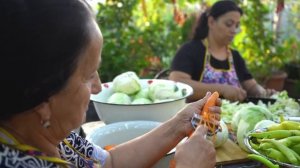 How To Harvest Fresh Cabbage and Cook It Outdoor for Winter? Village Life Azerbaijan