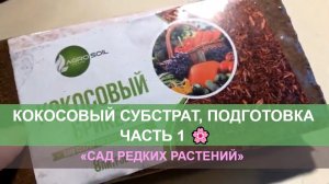 Кокосовый грунт, подготовка.  Часть 1