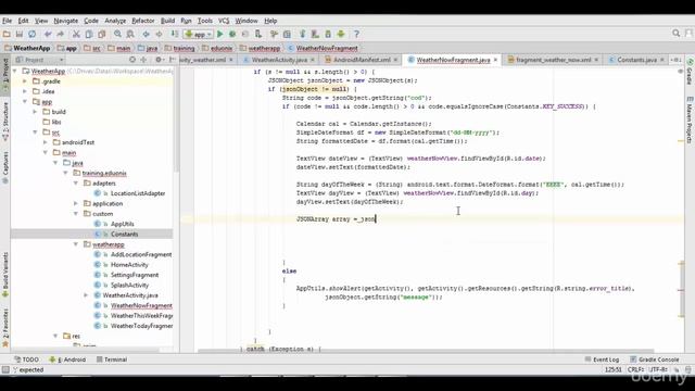 008 Weather App Application development  Code Relook