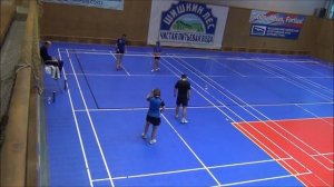 Бадминтон, финал. Монастырев-Гончар, Фетисов-Мосина. XI турнир памяти А.И.Киселева